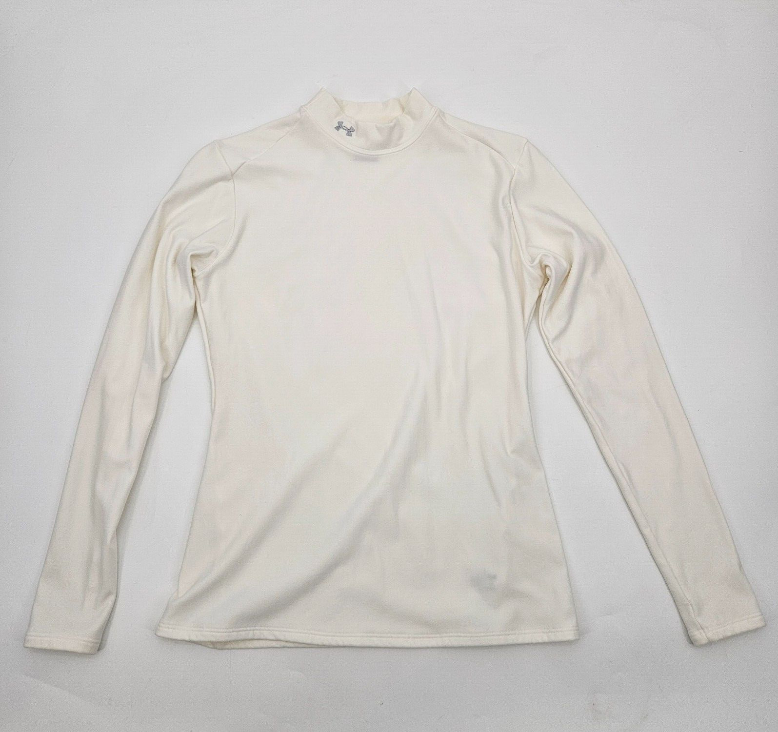 Under Armour Women's ColdGear Authentics Mock, White/Metal, X-Large