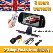 Rear View LED Reversing Camera 7'' Brake Light For Mercedes Sprinter VW Crafter