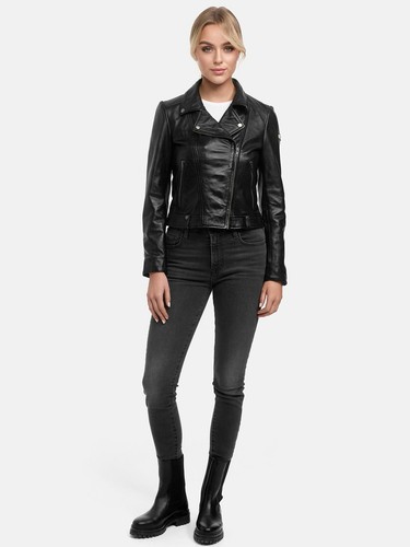 Tazzio Lederjacke Damen Echtleder Jacke Übergangsjacke Leder - Bild 3 von 11