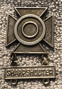 Early 1900s US Army Marksmanship Badge with Scarce Sharpshooter Rifle Bar