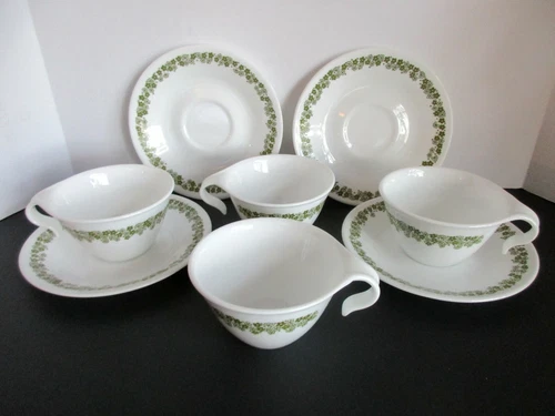 Vtg Corelle Dinnerware Coffee Tea Cup Saucer Set 4 Crazy Daisy Spring Blossom