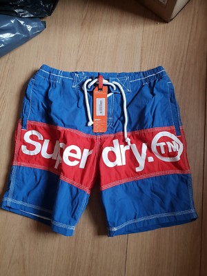 PREMIUM BI PANEL BOARDSHORTS BLAU SHORTS NEU UVP 39,99  S GRÖSSE 30 HERREN SUPERDRY