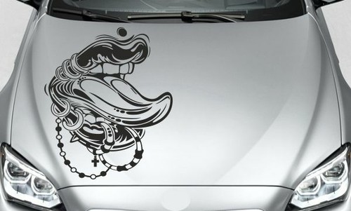 1 X Aufkleber Leck Mich Kiss Lippen Kuss Sticker Tuning Frau Decal OEM