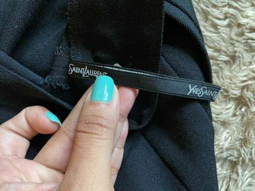 Yves Saint Laurent YSL Encore Black Wool Pleated Trouser Dress Pants Size 16 - Picture 6 of 6