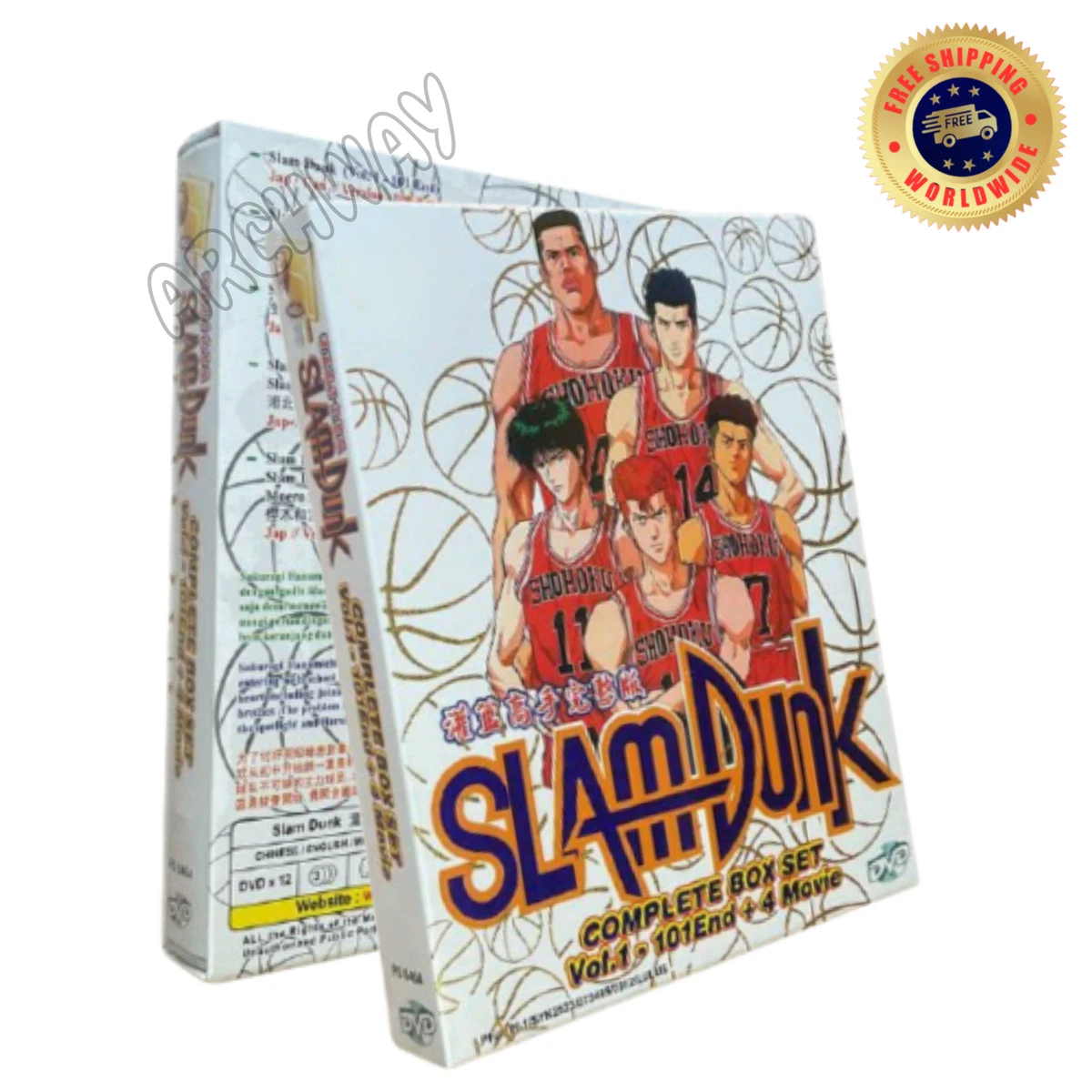 SLAM DUNK Anime DVD Complete Box Set Collection English Subaltd Region Free