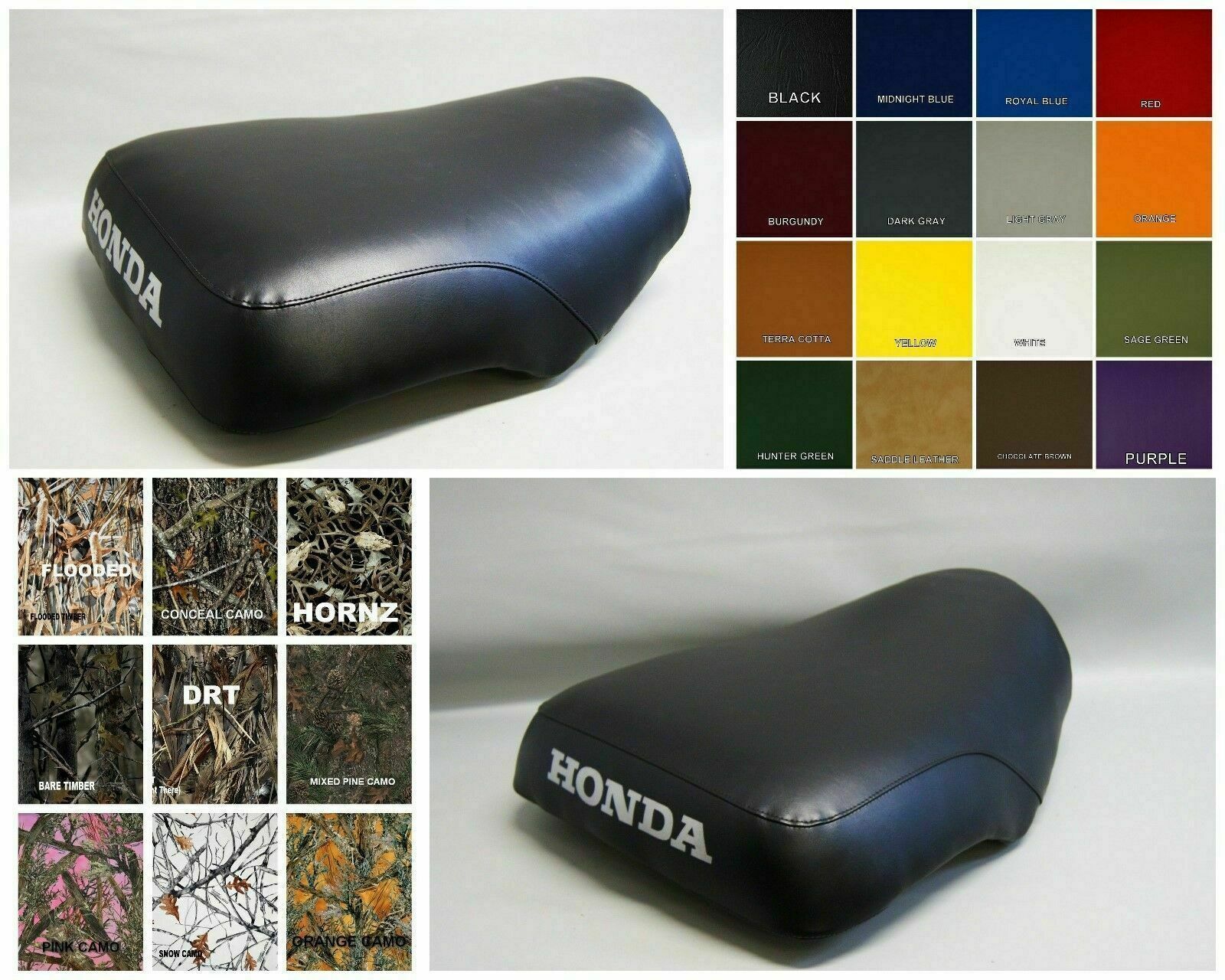 HONDA ATC200M BIG RED Seat Cover Repair kit w/ foam overlay 1984 1985