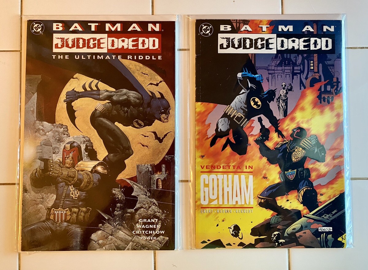 BATMAN/JUDGE DREDD Vendetta In Gotham 1993 &amp; The Ultimate Riddle 