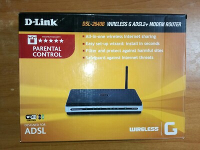 SWITCH / MODEM / ROUTER ETHERNET 4 PORT 100MB D LINK WIRELESS DSL WORKING