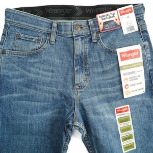 wrangler jeans flex waistband comfort 30x30 nwt wash zip regular mens medium