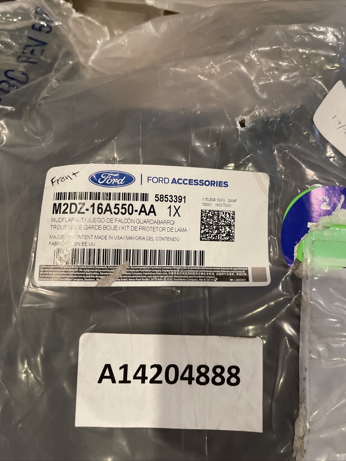 Genuine Ford Splash Guards Front Pair Molded M2DZ16A550AA OPEN