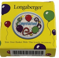 Longaberger Congratulations Basket Tie On #33685