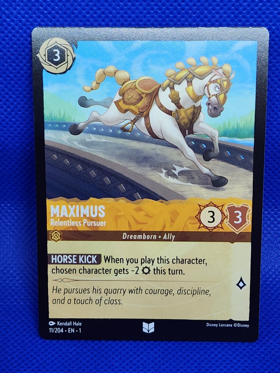 maximus lorcana card - Shimmering Skies - - Team Champion (Super Rare) 5 Lore Value Tangled - Maximus Lorcana Card