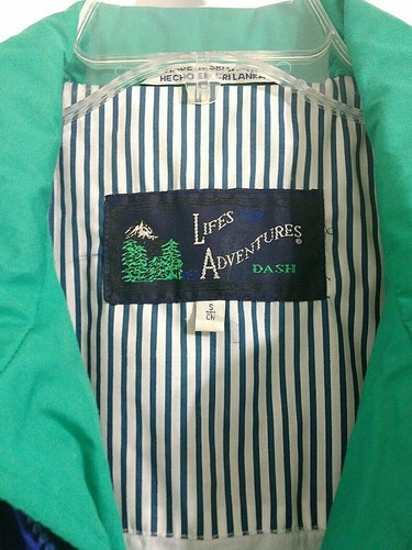Lifes Adventures Dash Jacket Windbreaker Small Vintage Blue Retro Men's - Picture 3 of 11
