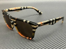 BURBERRY BE4434 414673 Check Sand Brown Men's 57 mm Sunglasses