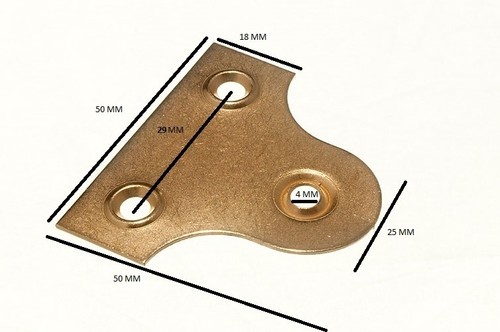 Specchio Immagine Vetro da Appendere Piastra Eb Ottone senza Fenditura 50mm Pack