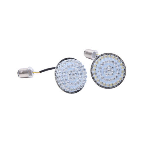 Motorcycle 1157 LED Turn Signal Lights For Harley Dyna Softail Sportster Touring - Foto 8 di 10