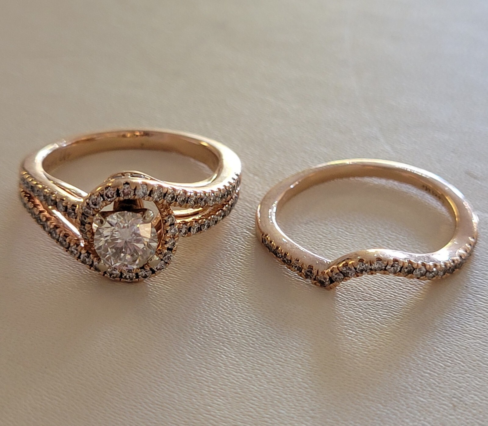 Kay Jewelers ROSE GOLD 1/2 Carat EVER US Engagement 3/4 Carat Total