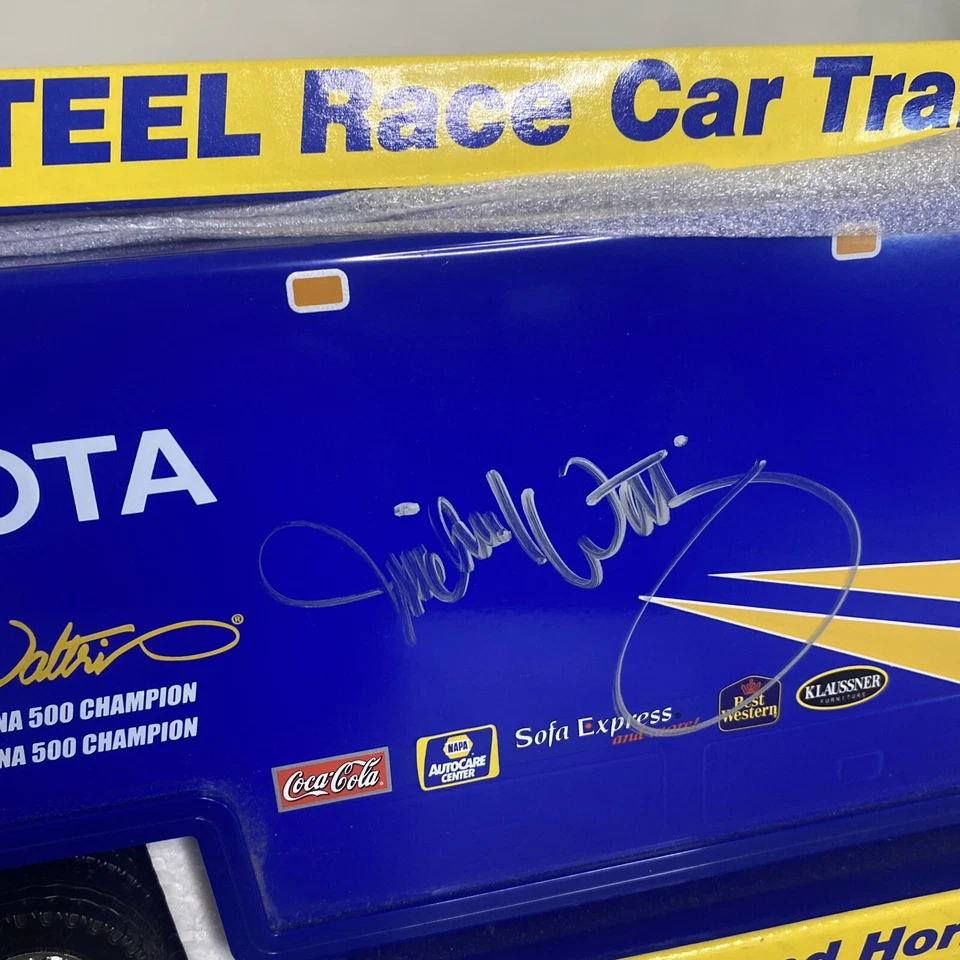 Autographed 2007 NAPA Michael Waltrip Race Car Transporter First Gear NASCAR - Image 2 of 4