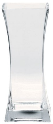 25cm Tall Flared Square Glass Vase Flower Vase Ebay