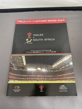 Wales Vs South Africa Rugby The Lloyds Tbs Autumn Series 2004 Programme
