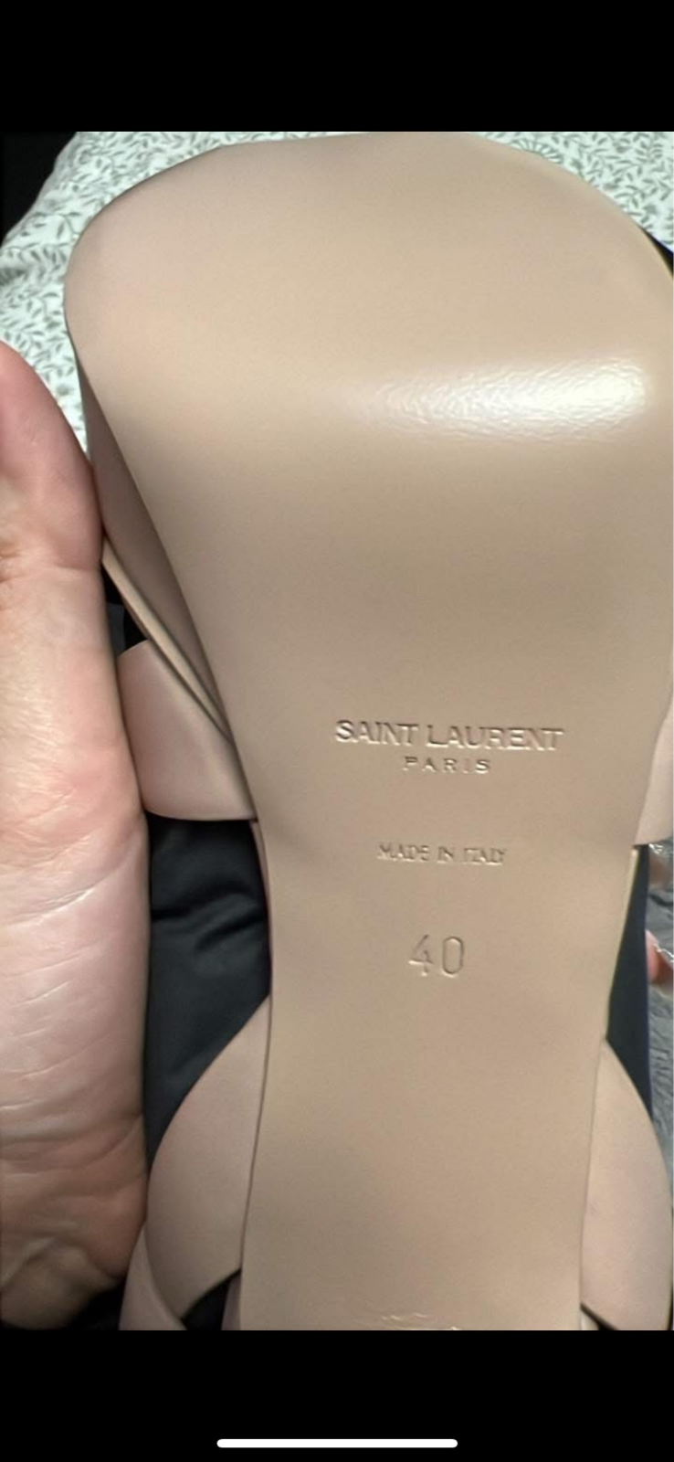 Sandali Saint Laurent beige vernice plateau omaggio taglia 40 NUOVI!