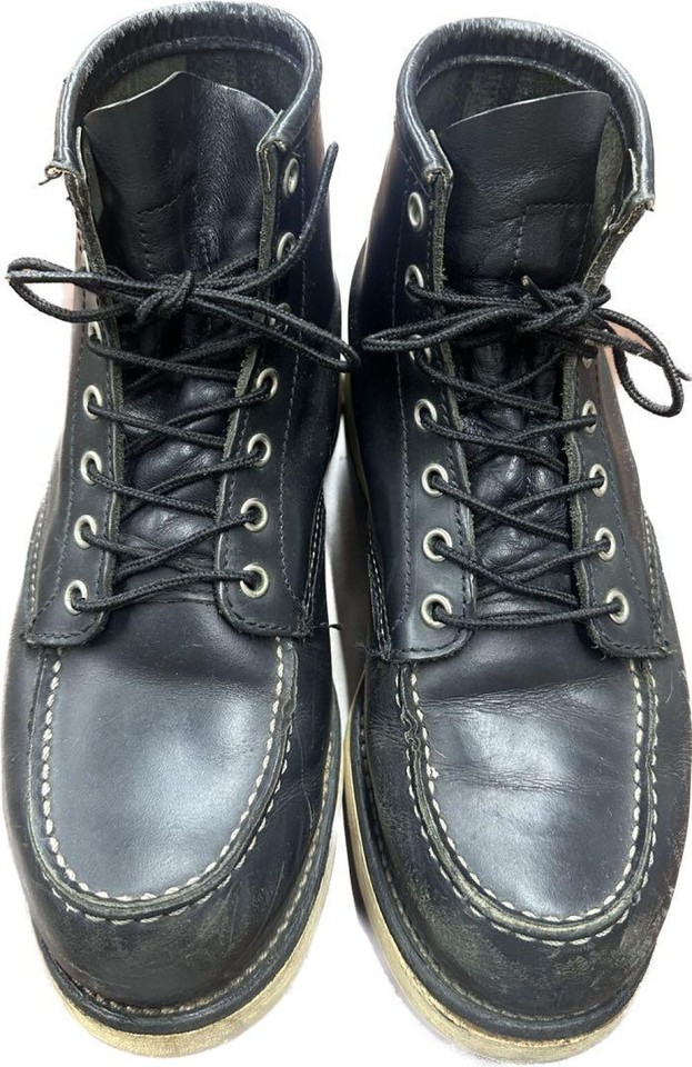 Red Wing 8130 Irish Setter Mock Toe Laceup Boots Black Genuine Leather