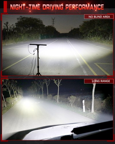 50'' LED Light Bar+4" in Pods For 07-18 jeep Wrangler JK Roof Bracket Wire Kit - Picture 3 of 24