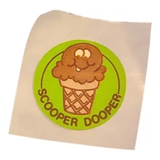 Vintage 80s Matte Scratch & Sniff Stickers Chocolate Scent *Restored