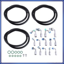 Ac Air Conditioning Ext Length Hoses Fittings O-rings Kit Universal Set New