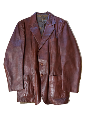 70s レザージャケット ヴィンテージ GRRIS Cabretta Vintage 1970s Angel Skin Cabretta Leather Jacket by Grais Sz 48L