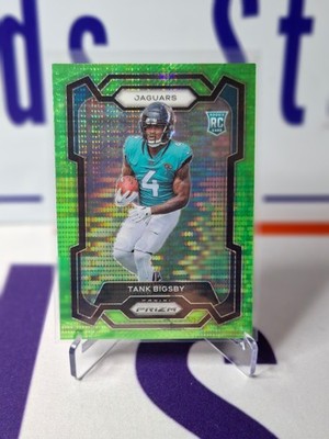 Nfl Panini Trading Card Tank Bigsby 2023 NEON GREEN PULSAR Prizm #348 RC,Jaguars