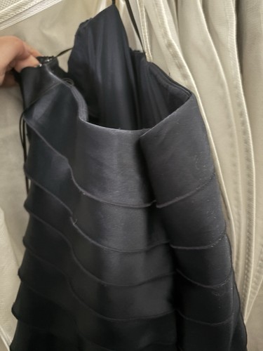 Liancarlo Couture Navy Blue Beaded Silk Organza Strapless Formal Gown Dress - 12 - Picture 13 of 16