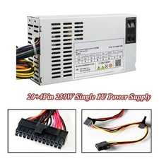 High Efficiency Power Supply Kit 250W Single 1U Flex 20+4 Pin Input Voltage 220V