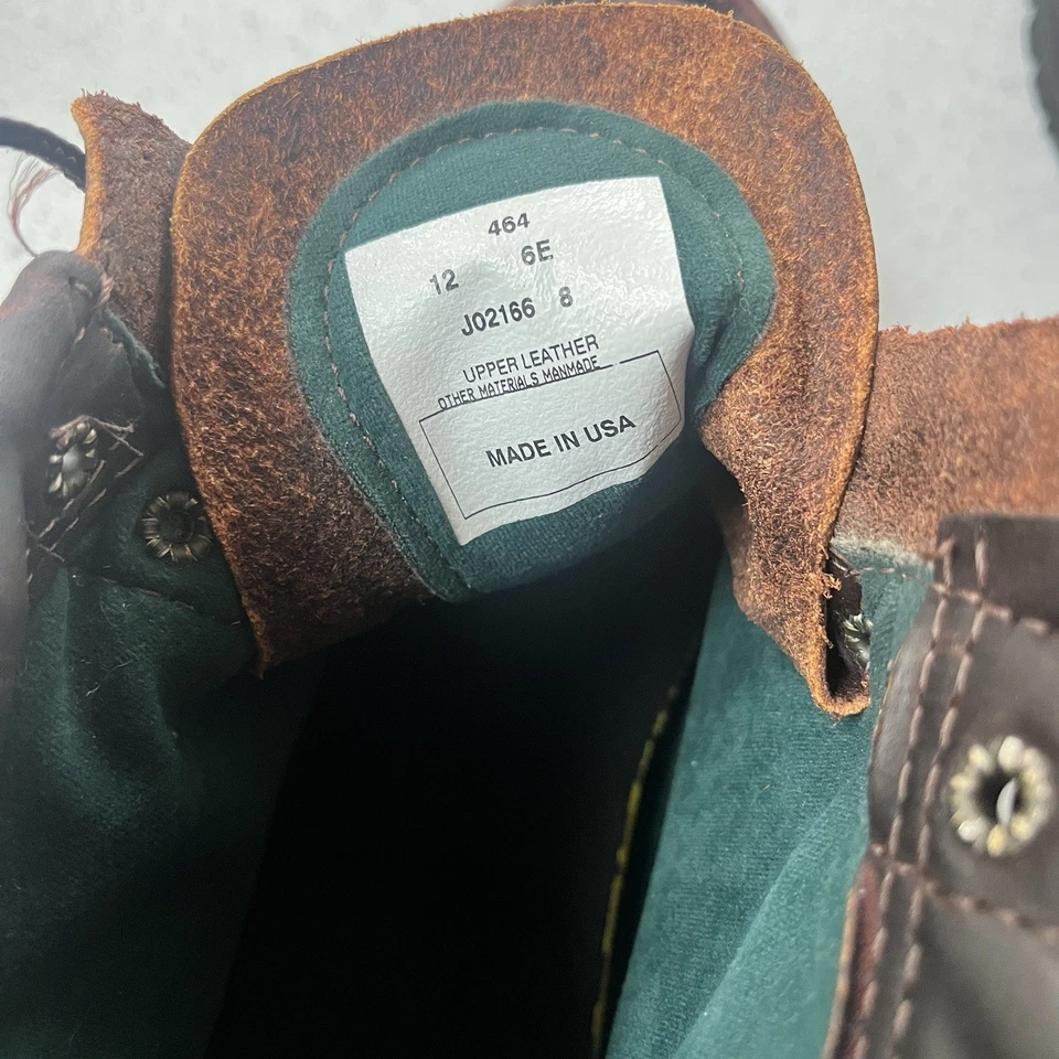 Botas de couro vintage NOS Vibram biqueira de aço feitas nos EUA tamanho 12 - Imagem 4 de 4