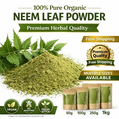 Organic Neem Leaf Powder 100% Pure Natural Premium Quality Free Shipping