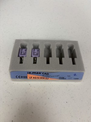 IPS e.max  CAD LT A3.5 A14 (L) Abutment Blocks, 2/Pkg