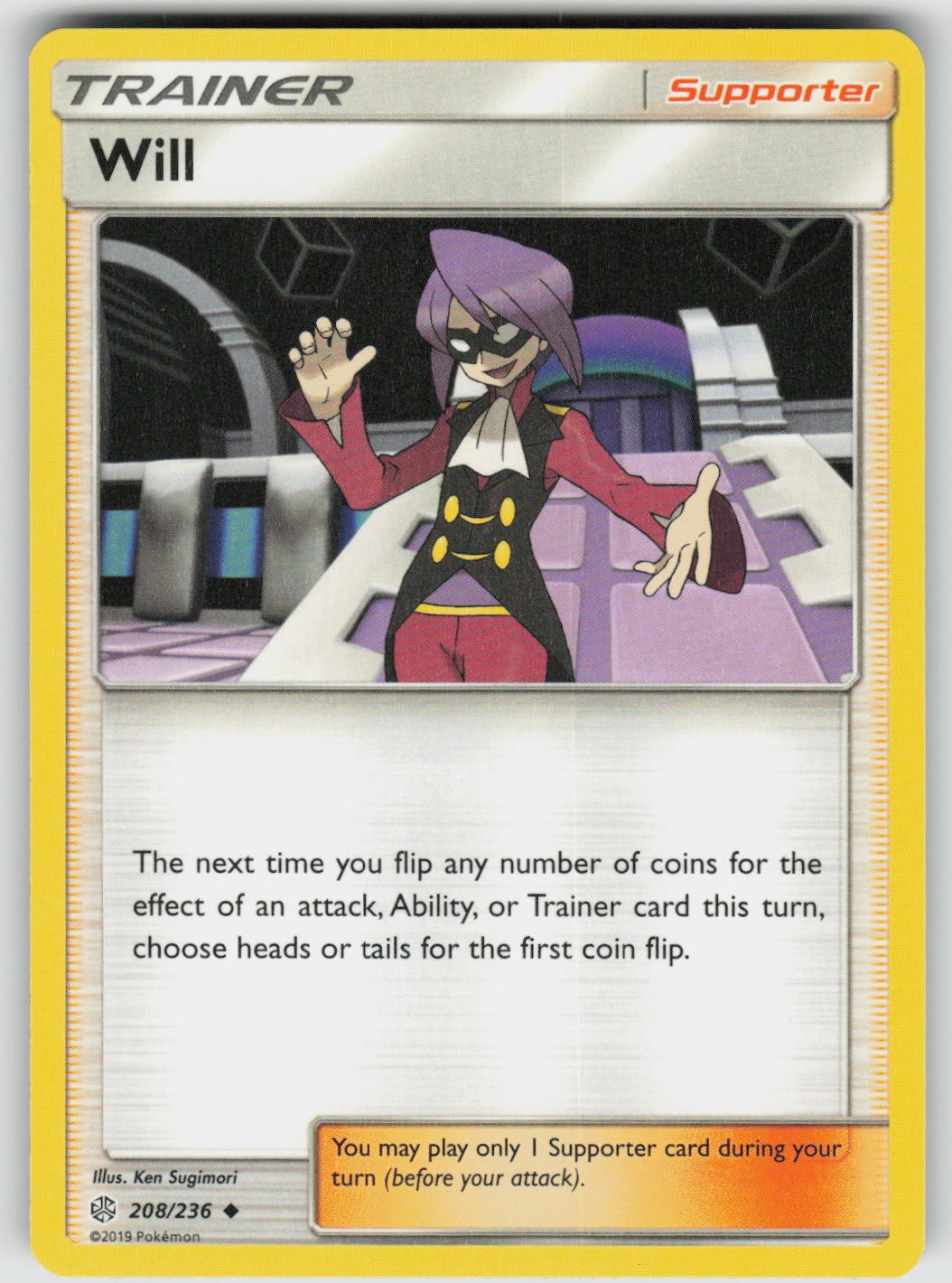 Will 208/236 Uncommon Cosmic Eclipse Pokemon Near Mint