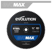 Evolution EVOMAX14ST | 14 in. | 80T | Professional Grade Mild Steel Cermet Blade