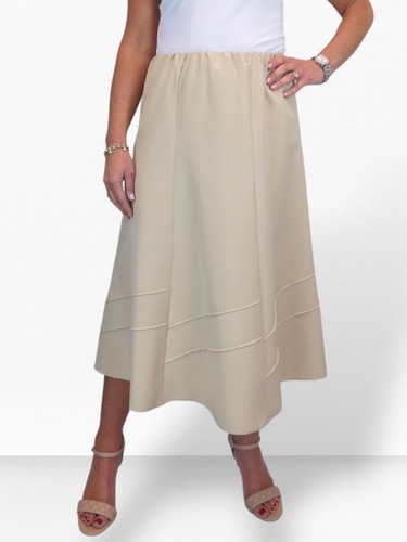 Women's Fully Lined Flared Swing Skirt Midi Washable Office Day Evening 10-24 - Picture 4 of 48