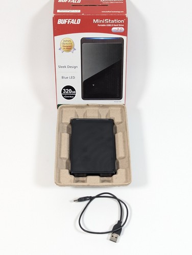 Buffalo 320GB Mini Station External Hard Drive USB 2.0 - Fully Tested - Afbeelding 2 van 11