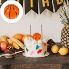  12 Pcs Basketball Cake Decoration Birthday Party Decorations Cupcake Toppers