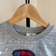 Tommy Bahama Kids Pixelated Snowman Holiday Crewneck Sweater Boys Small 5/6