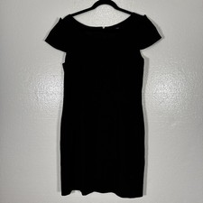 Gianni Bini Famous Little Black Dress Women’s Size 12 Cap Sleeve Sheath