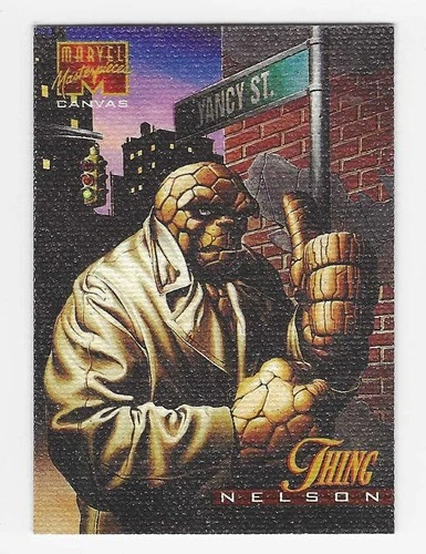 1995 Fleer Marvel Masterpieces Canvas The Thing Insert Card #21