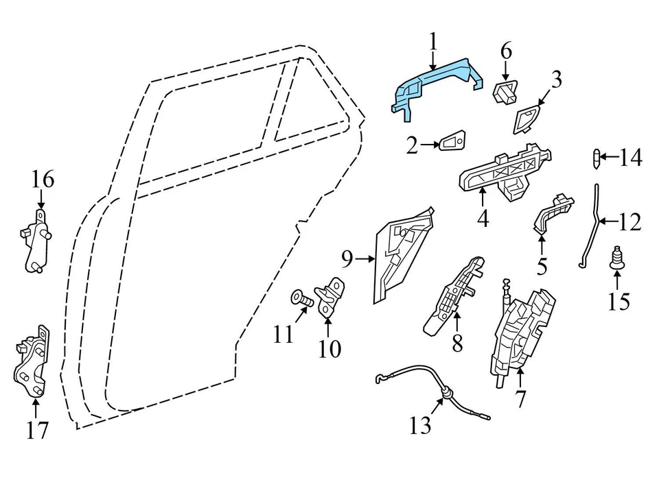 Mercedes-Benz GLS550 2017-2019 - Manija de puerta exterior derecha 2047601470 Foto 4 de 4