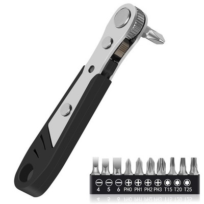 Mini Ratchet Wrench Right Angle Magnetic Screwdriver for Tight Spaces