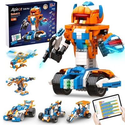 Robot X Robot Building Kit, 12-in-1 Programmable APP Remote Control RC Car, S...