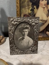 Vintage Ornate Photo Frame  Silver Floral Picture Frame  Antique Style