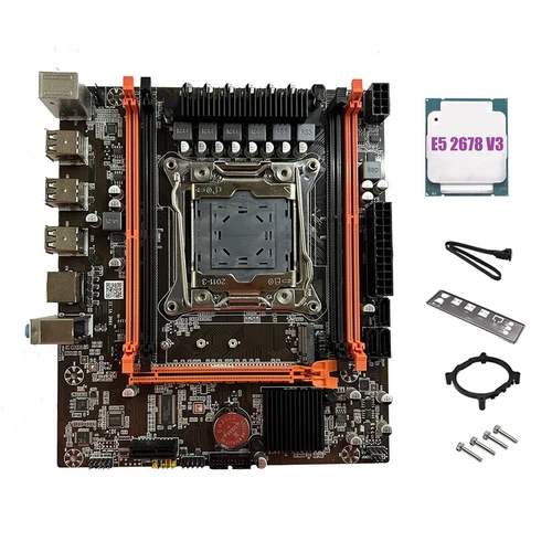 X99E Motherboard+E5 2678 V3 CPU Dual Channel Supports 4XDDR4 RECC  PCIE X165764