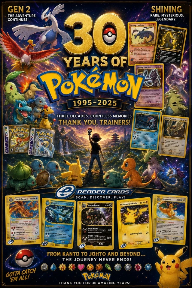 Pokemon 30th Anniversary Saga - Gen 2 & e-Readers